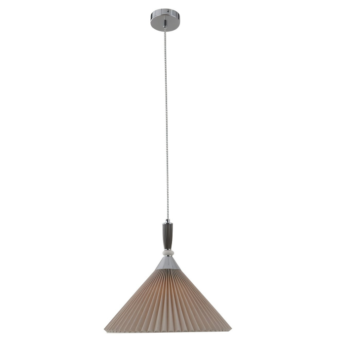 1-light ceramic linen cone shade pendant lamp