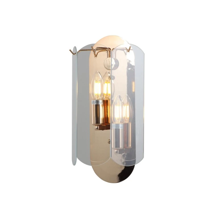 2-lights gintong pader scone