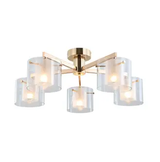 Magagamit ba ang gintong dalawahang baso na 5-lights flush mount ceiling lamp?