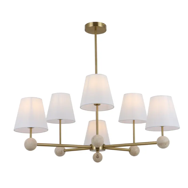 2026 High-End Interior Lighting Trends: Travertine at Marble Pendants at Wall Sconce
