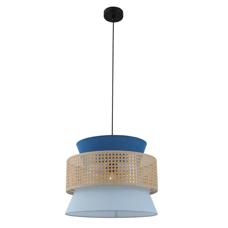 3-layer drum woven pendant light