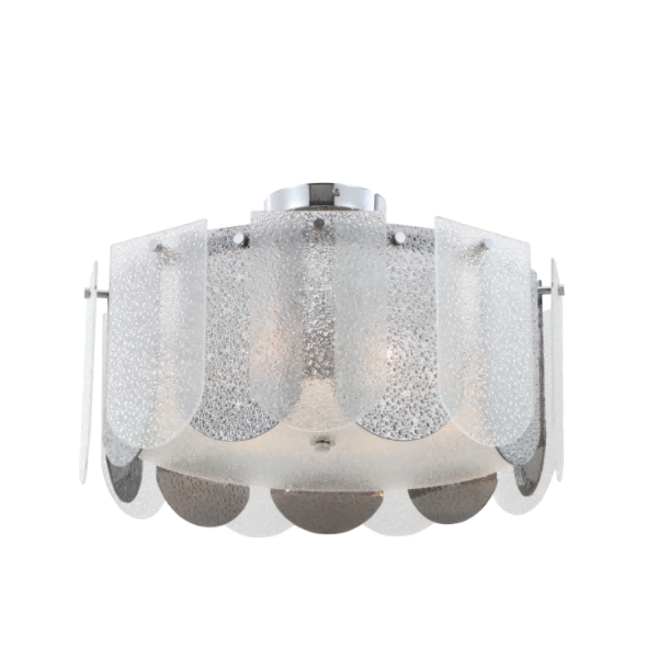 6-light dual glass chrome mirror tapusin ang drum kisame light