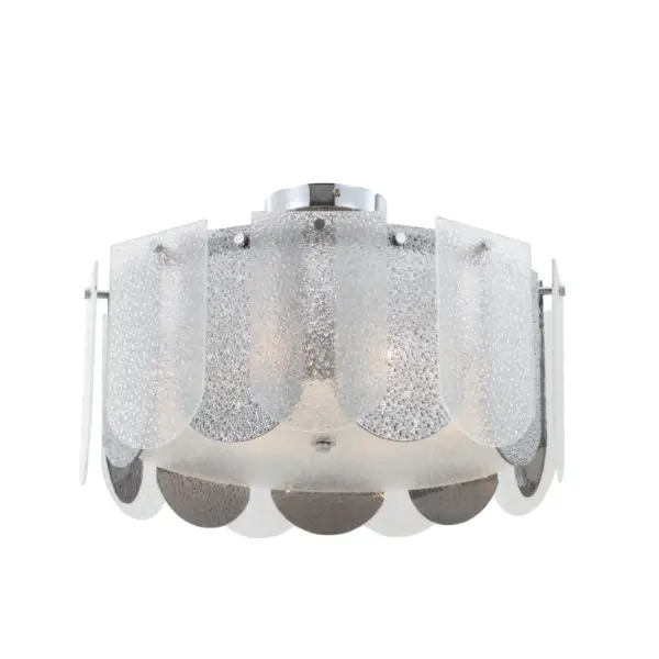 6-light dual glass chrome mirror tapusin ang drum kisame light