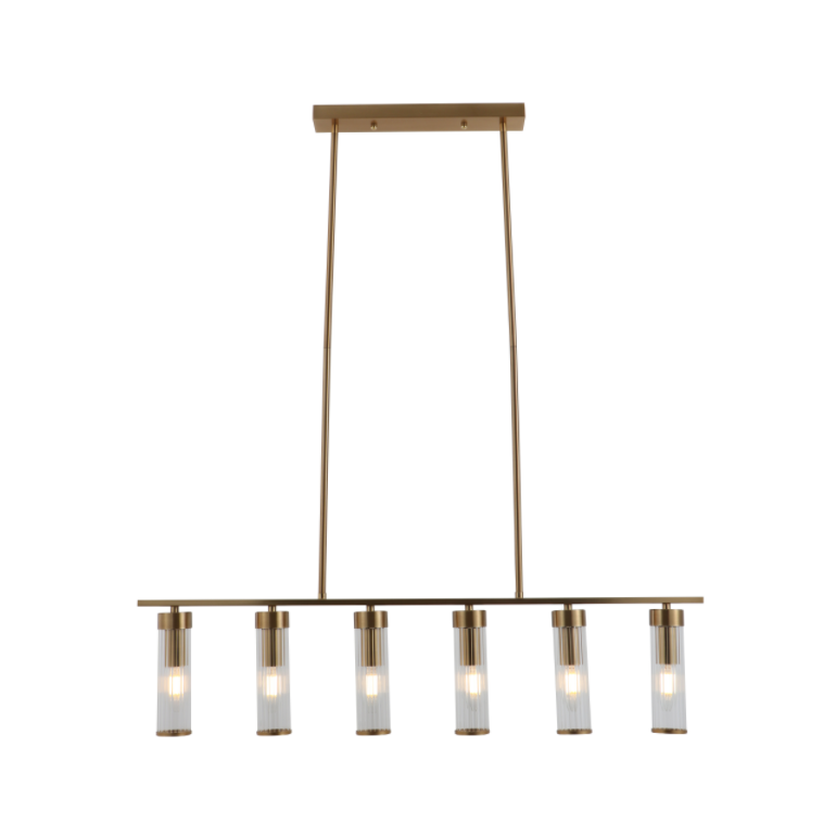 Nababagay na taas linear glass pendant light