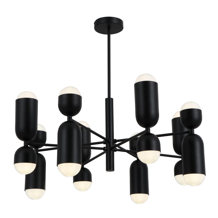 Itim na Metal Arms 16-Bulbs Pendant Lights