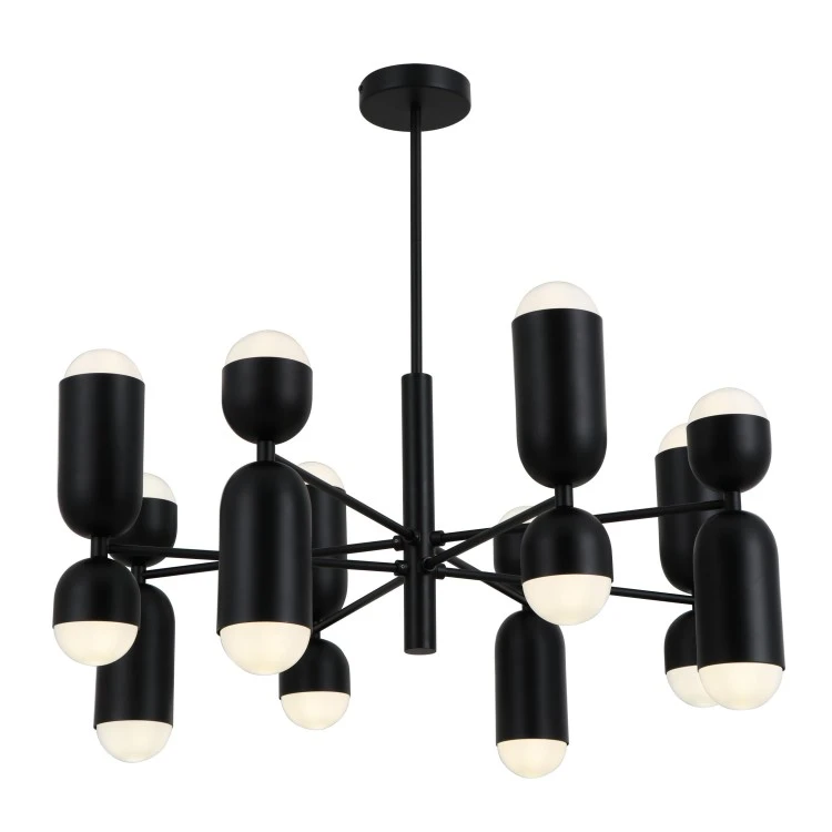Itim na Metal Arms 16-Bulbs Pendant Lights