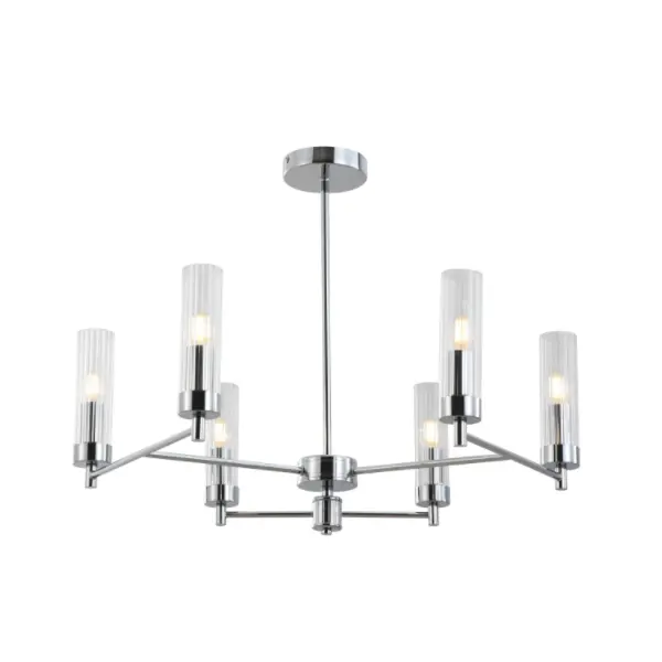 Chrome-plated glass tube kisame lamp