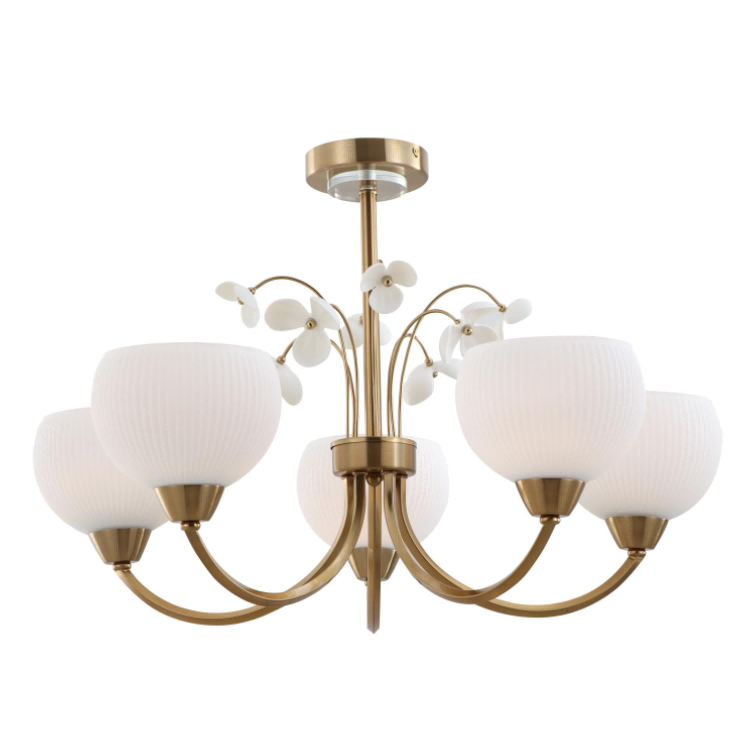 Klasikong tanso 5-glass kisame light