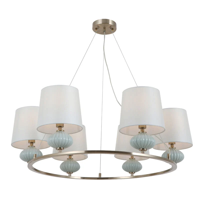 Crown Chandelier sa Ceramic Para sa Entrance Foyer At Living Room