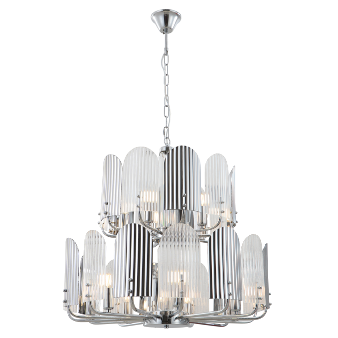 Double layer luxury chandelier na may 12 ilaw