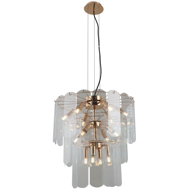 Gold Luxury Glass Chandelier