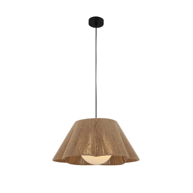 Hemp Rope at Glass Shade Pendant Lamp