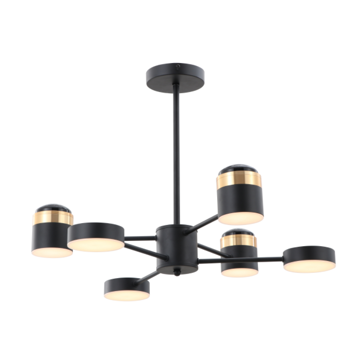 Si Matte Black High-boltahe ay humantong sa 3000k kisame lamp