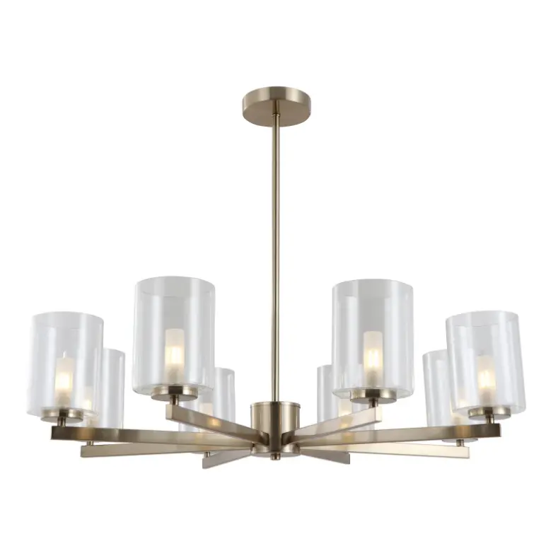 Modernong Gold Chandelier na May 8-Ilaw