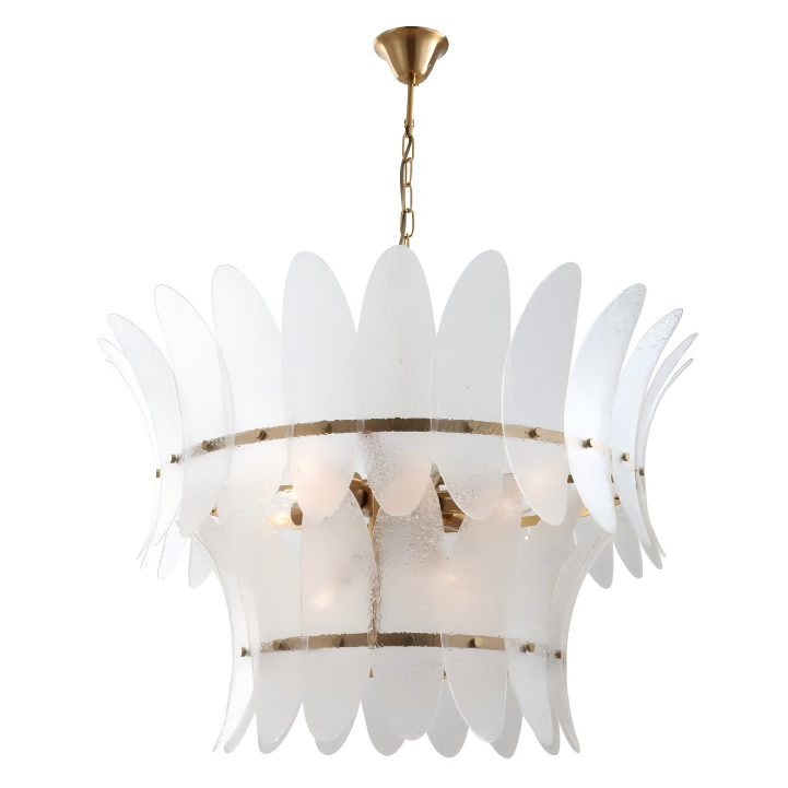 Modernong Malaking Marangyang Brass Chandelier