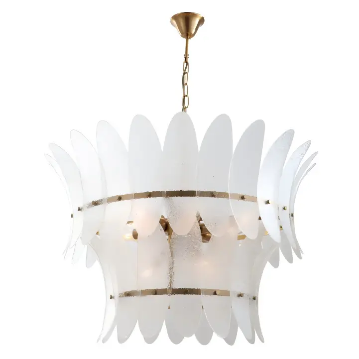 Modernong Malaking Marangyang Brass Chandelier