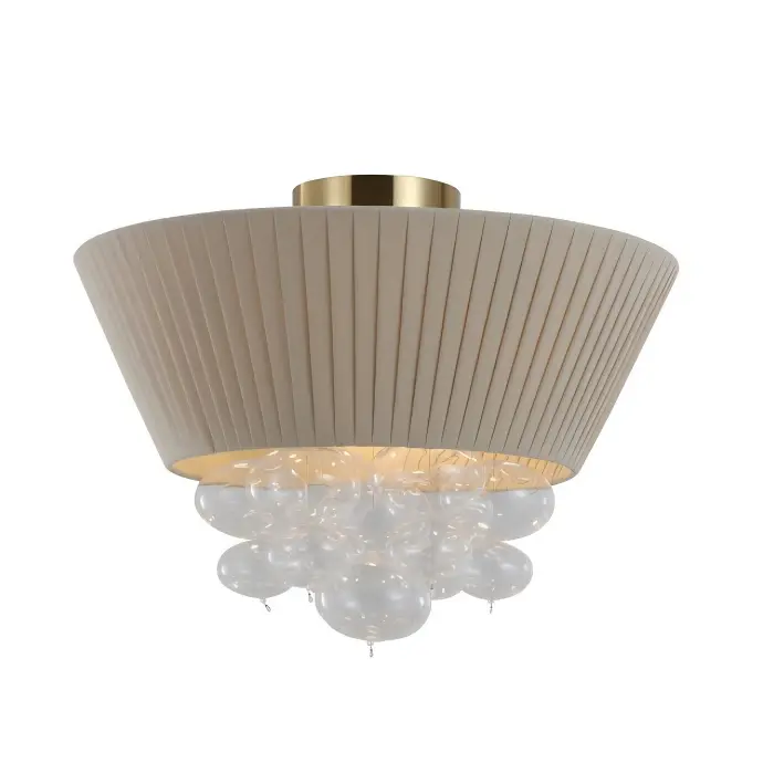 Pleated fabric bubble ceiling lamp