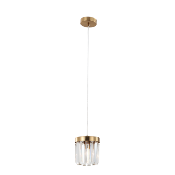 Solong e14 base brushed ginto k9 crystal pendant light