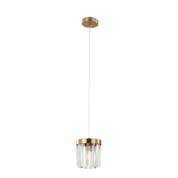 Solong e14 base brushed ginto k9 crystal pendant light