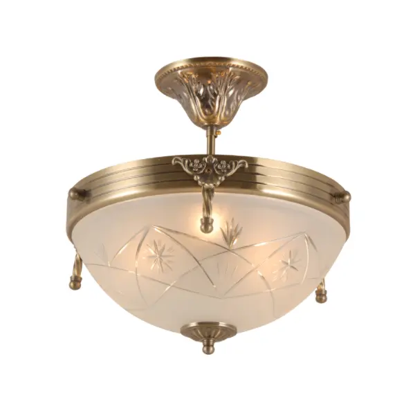 Vintage die-cast glass tanso chandelier
