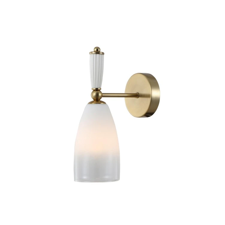 Puting gradient glass tanso ceramic wall lamp