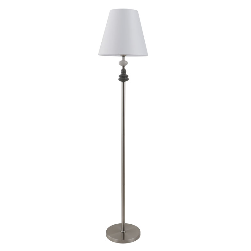 White Shade Porcelain Adjustable Height Floor Lamp